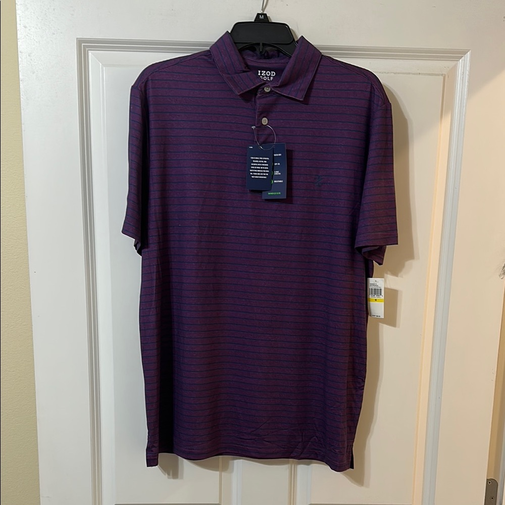 Izod Purple Polo‎ Shirt Classic Style